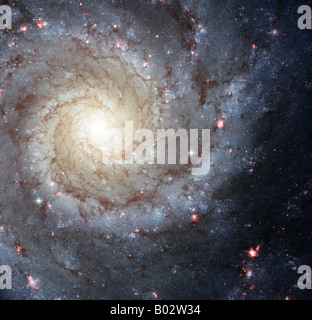 Spiral galaxy Messier 74 Stock Photo