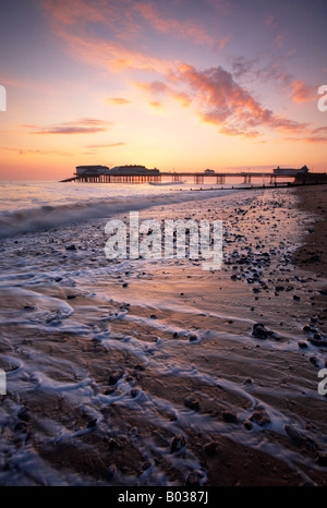 Cromer Pier at dawn on the Norfolk Coast Stock Photo