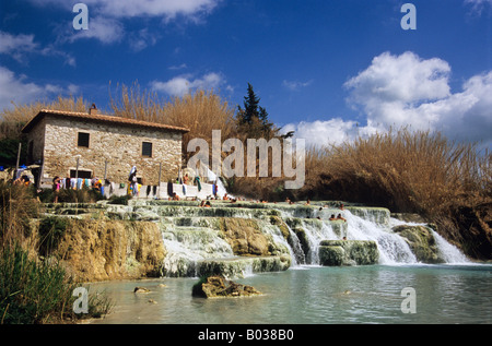 Cascate del Mulino, Terme di Saturnia, Maremma, Province of Grosseto, Tuscany, Italy Stock Photo