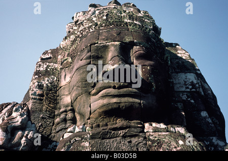 Jan 21, 2003 - Face of Avalokiteśvara at Wat Bayon in Angkor near the Cambodian town of Siem Riep. Stock Photo