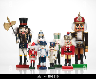 nutcrackers on white background Stock Photo