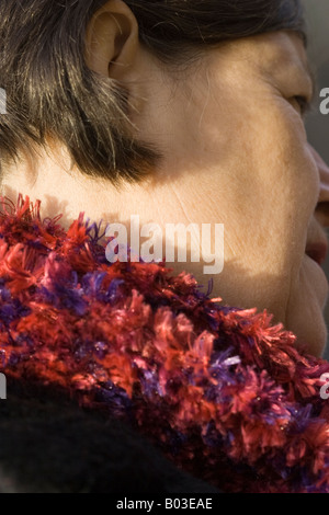 artistic portrait of the woman from below Stock Photo - Alamy