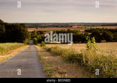 View over french countryside Near Mouilleron en Pareds, pays-de-la-loire, Vendee, France Stock Photo