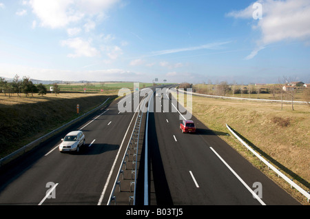 Autoroute motorway A75, Auvergne, France, Europe Stock Photo: 54498310 ...