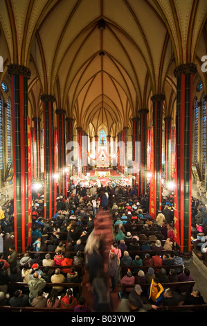 Christmas Eve Mass at Xishuku Catholic Cathedral Beijing Stock Photo