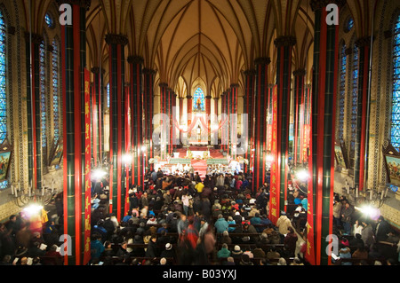 Christmas Eve Mass at Xishuku Catholic Cathedral Beijing Stock Photo