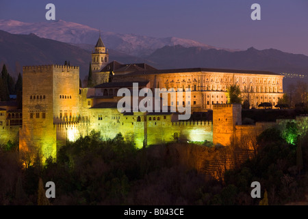 Granada Cathedral, 16th century, at dusk in the City of Granada, Province of Granada, Andalusia (Andalucia), Spain, Europe.