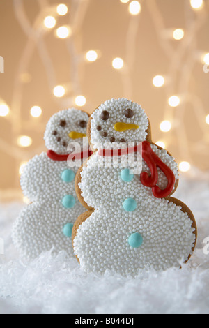 Snowman Gingerbread Cookies Stock Photo