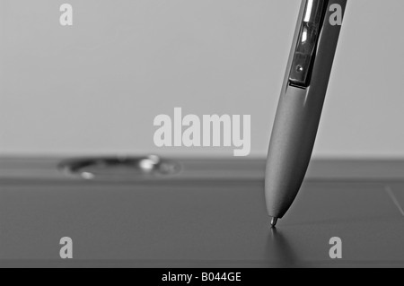 Digital Pen on Pad Stock Photo