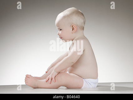 Profile of a baby boy Stock Photo