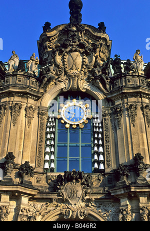 zwinger glockenspielpavillon chime glocken aus meissner porzellan sachsen saxony deutschland germany Stock Photo