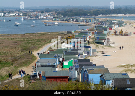 Mudeford Sandbank Wooden Beach Houses Dorset England UK Stock Photo