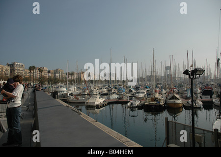 sonnig sunny sunshiny Hafen port Boot boat Stock Photo