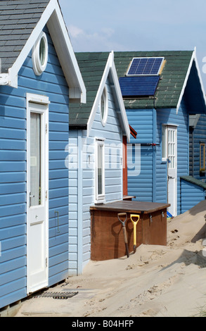 Mudeford Sandbank Wooden Beach Houses Dorset England UK Stock Photo