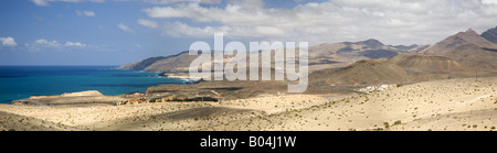 Panoramic of the landscape near La Pared on the western coast of Fuerteventura, Canaries, Spain Stock Photo