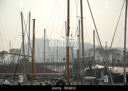 sonnig sunny sunshiny Hafen port Boot boat Stock Photo