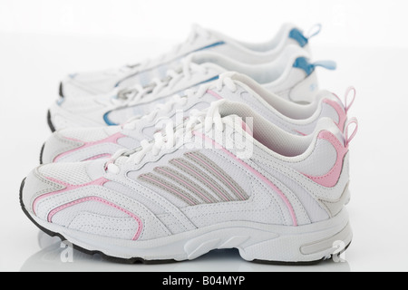 Two pairs of running sneakers. Stock Photo