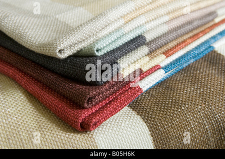 Folded textiles designed by Jim Thompson Stock Photo