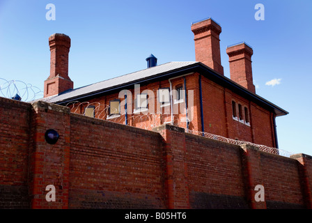 Bristol Prison Bristol England UK The outer wall and a cell block in the prison Stock Photo