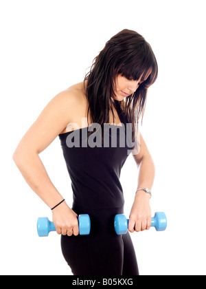 Teenager Lifting Weights Model Released Stock Photo