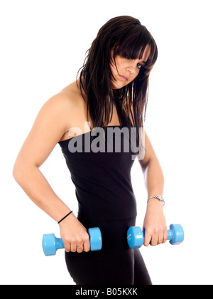 Teenager Lifting Weights Model Released Stock Photo