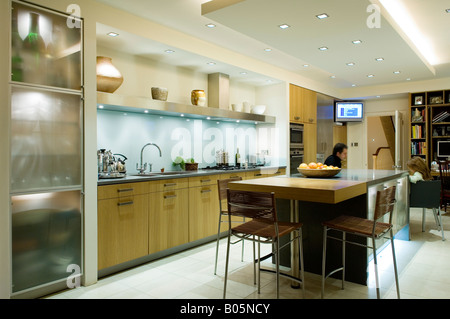 modern kitchen interior by 3S Architects Stock Photo