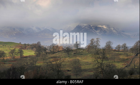 The Langdales in the English Lake District. Stock Photo