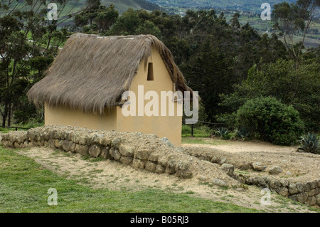 Replica of inca house, in Inca Ruins. Ingapirca. Ecuador Stock Photo ...
