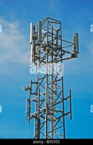 a mobile telephone mast in cornwall,england Stock Photo