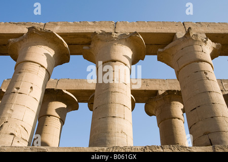 Colonnade at Luxor Temple Egypt Stock Photo