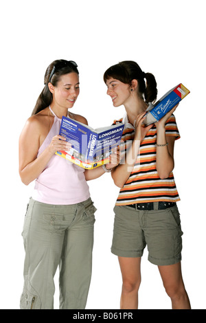 School positive learn English fun much lot of curios friendly vacation study education colour confidence enthusiasm schoolgirl Stock Photo