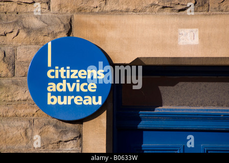 British Citizens Advice Bureau office giving free help to people on consumer legal and similar matters Stock Photo