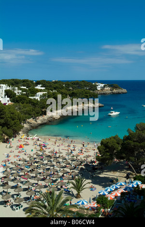 Overview of beach at Cala Gran,Cala D'Or.Mallorca Stock Photo
