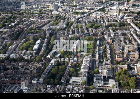 Aerial view north west of Chelsea South Kensington and Brompton Chelsea Square Carlyle Square King s Road London SW3 SW7 UK Stock Photo