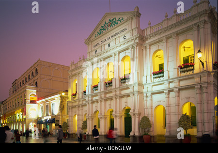 China, Macau, Senado Square, Santa Casa de Misericordia Holy House of Mercy Stock Photo