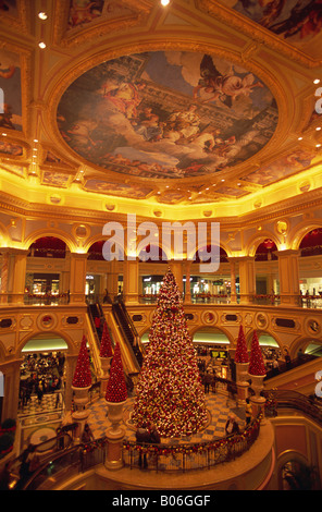 China, Macau, Interior of The Venetian Macao Hotel and Casino Stock Photo