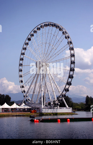 view of the Eye on Malaysia Ferris Wheel Kuala Lumpur Stock Photo