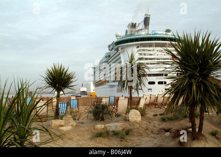 Independence of the Seas cruise ship docked in the Port of Southampton England UK Stock Photo