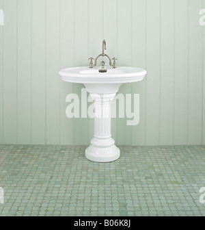 antique restored french basin sink bathroom Stock Photo