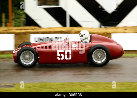 A 1954 Lancia D50 Formula one car at the Goodwood Festival of Speed Stock Photo