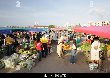 Vegetable Market, Kota Kinabalu, Sabah, Malaysian Borneo Stock Photo