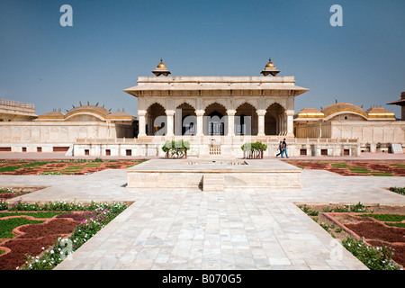 Agra: Red Fort: The Khas Mahal and Anguri Bagh Stock Photo