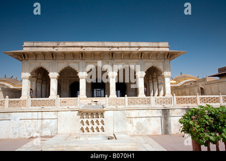 Agra: Red Fort: The Khas Mahal Stock Photo