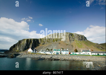 Old quarry workers cottages at Ellenabeich at Easedale on Seil Island near Oban Scotland UK Stock Photo