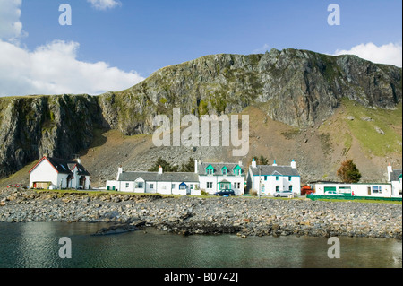 Old quarry workers cottages at Ellenabeich at Easedale on Seil Island near Oban Scotland UK Stock Photo