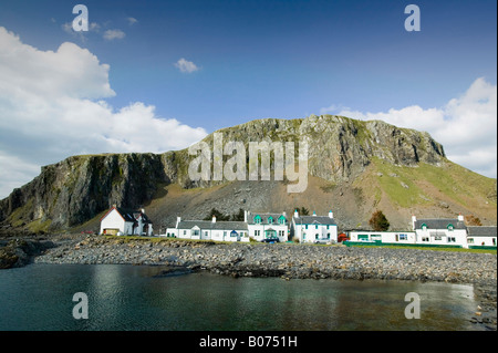 Old quarry workers cottages at Ellenabeich at Easedale on Seil Island near Oban Scotland UK Stock Photo