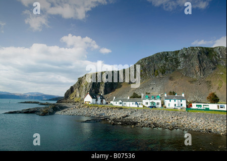 Old quarry workers cottages at Ellenabeich at Easedale on Seil Island near Oban Scotland UK Stock Photo