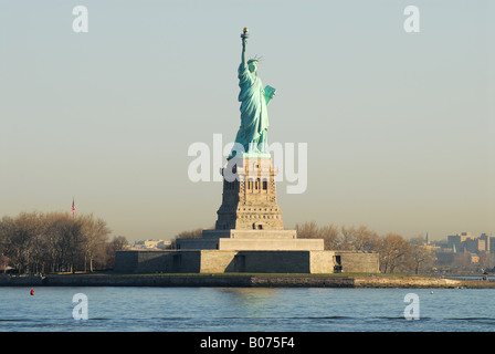 The Liberty Island with the Statue of Liberty, New York Stock Photo