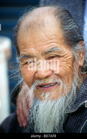 Old Chinese Asian Wise Man Portrait Stock Photo