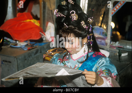 Backstage At The Chinese Opera Taiwan China Stock Photo